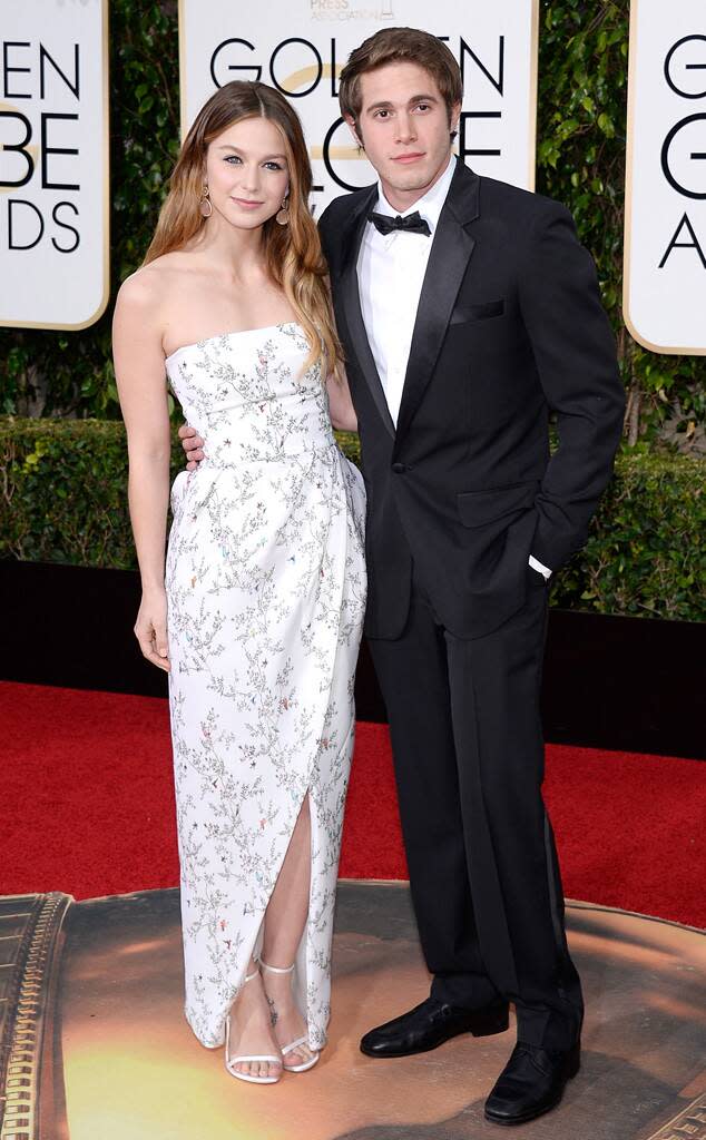 Melissa Benoist, Blake Jenner, 2016 Golden Globe Awards