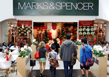 FILE PHOTO: A view of a Marks and Spencer shop in Singapore December 14, 2018. REUTERS/Edgar Su/File Photo