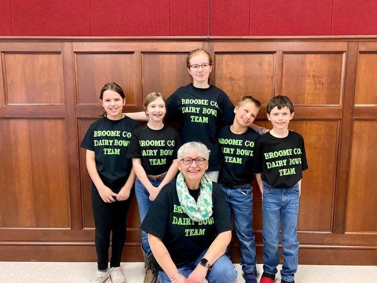 Ann Supa, front, with members of the 4-H Dairy Bowl team. She has been a 4-H volunteer for the past 25 years in Tioga and Broome counties.