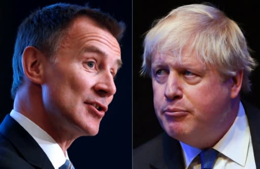 Britain will learn on Tuesday whether Jeremy Hunt (l) or Boris Johnson is the new prime minister