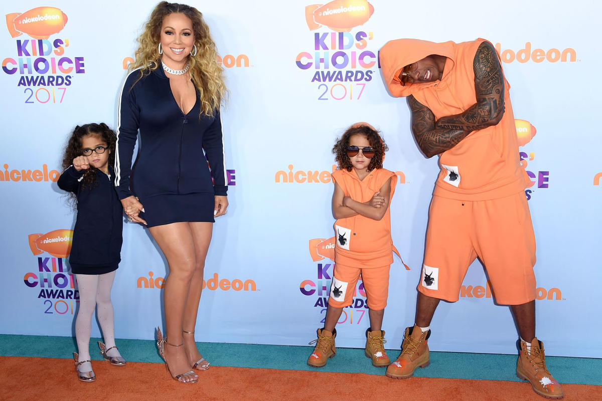 Mariah Carey and her ex Nick Cannon wear matching outfits with their  children to Kids' Choice Awards (Photos)