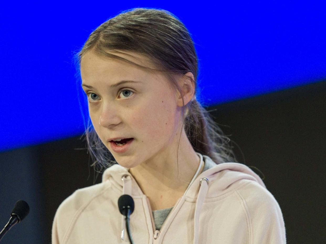 Greta Thunberg condemned US government 'inaction' on climate change at the Davos summit: EPA