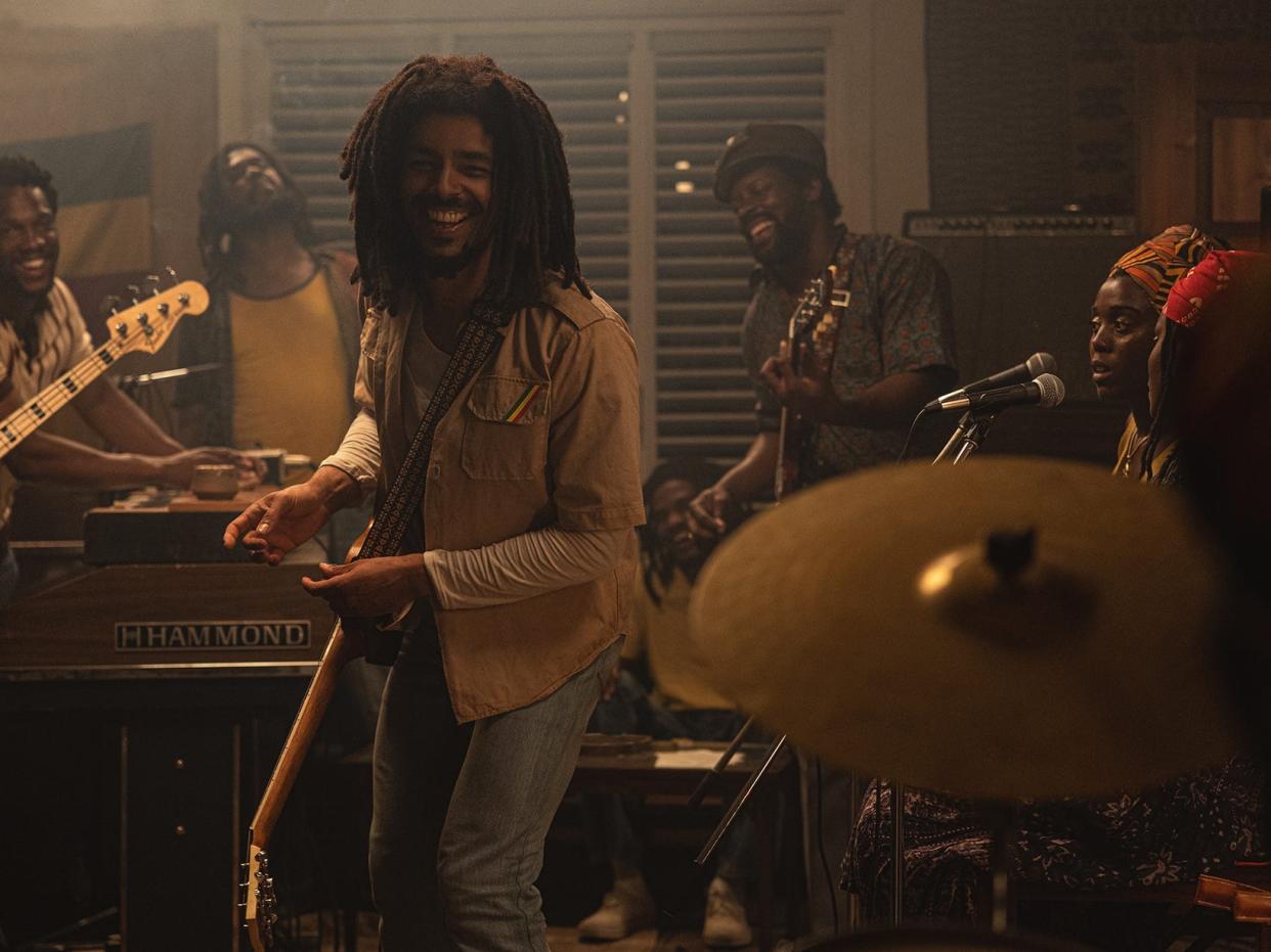 Kingsley Ben-Adir as Bob Marley in "Bob Marley: One Love."