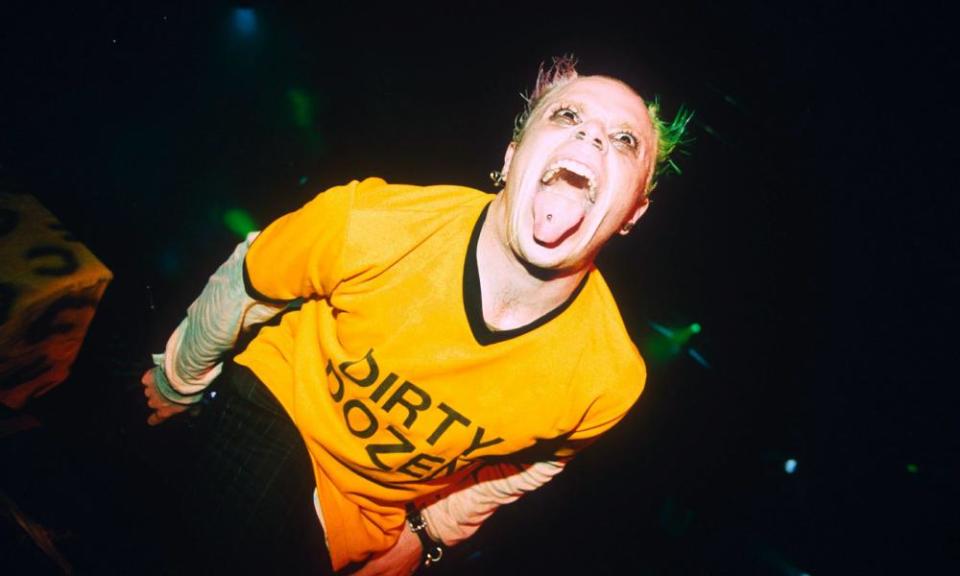 Keith Flint of the Prodigy at Brixton Academy, south London, in 1996.