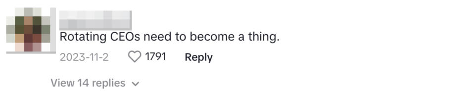 "Rotating CEOs need to become a thing."