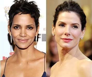 Halle Berry and Sandra Bullock. Photo: Michael Bucker, Getty Images for Celebrity Fight Night, Getty Images