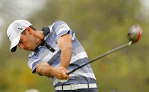 MIAMI, FL - MARCH 08: Charl Schwartzel of South Africa hits his tee shot on the fifth hole during the first round of the 2012 World Golf Championships Cadillac Championship at Doral Golf Resort And Spa on March 8, 2012 in Miami, Florida. (Photo by Mike Ehrmann/Getty Images)