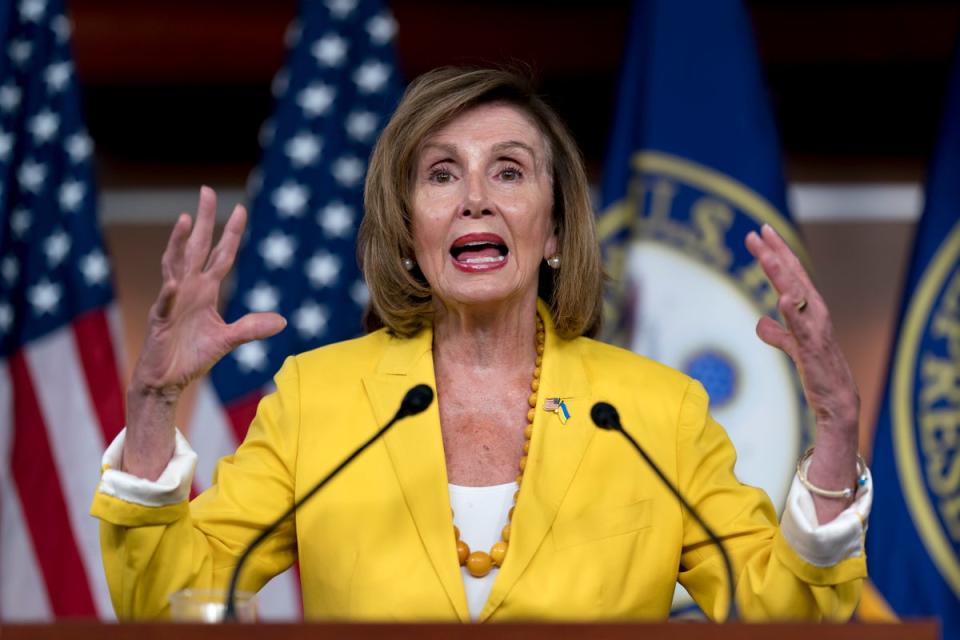 House Speaker Nancy Pelosi is yet to confirm if her Taiwan visit will go ahead (Associated Press)