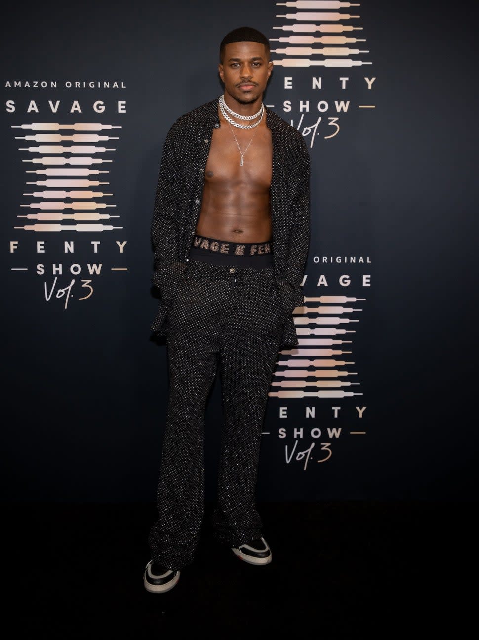 Jeremy Pope at savage x fenty vol 3 show