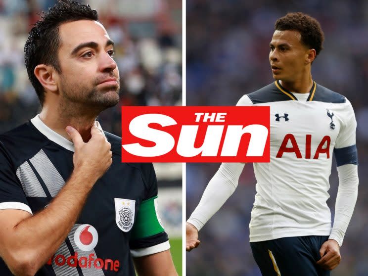 Xavi has denied ever telling The Sun he thinks Pep Guardiola would be interested in signing Dele Alli from Tottenham – because he’s actually never had any contact with the newspaper.