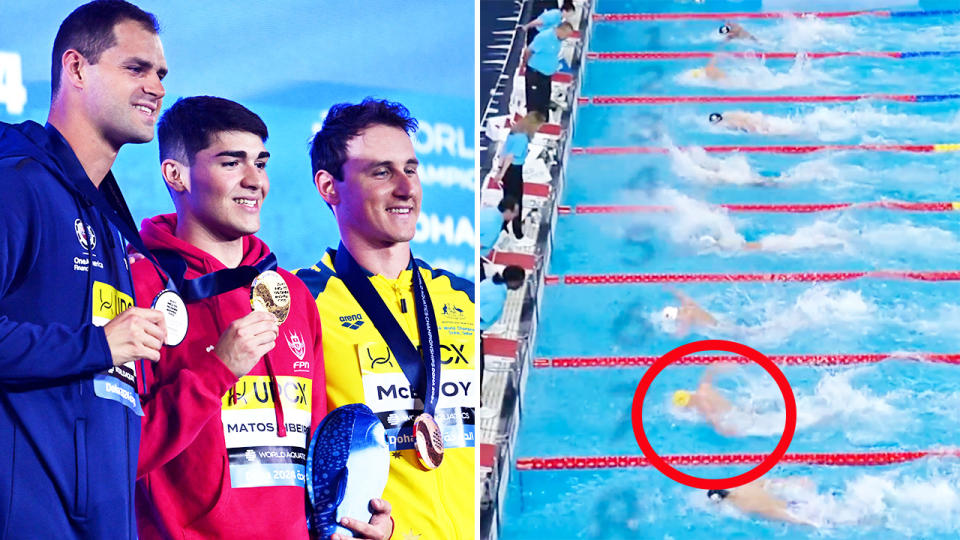 Cameron McEvoy at the swimming world championships.