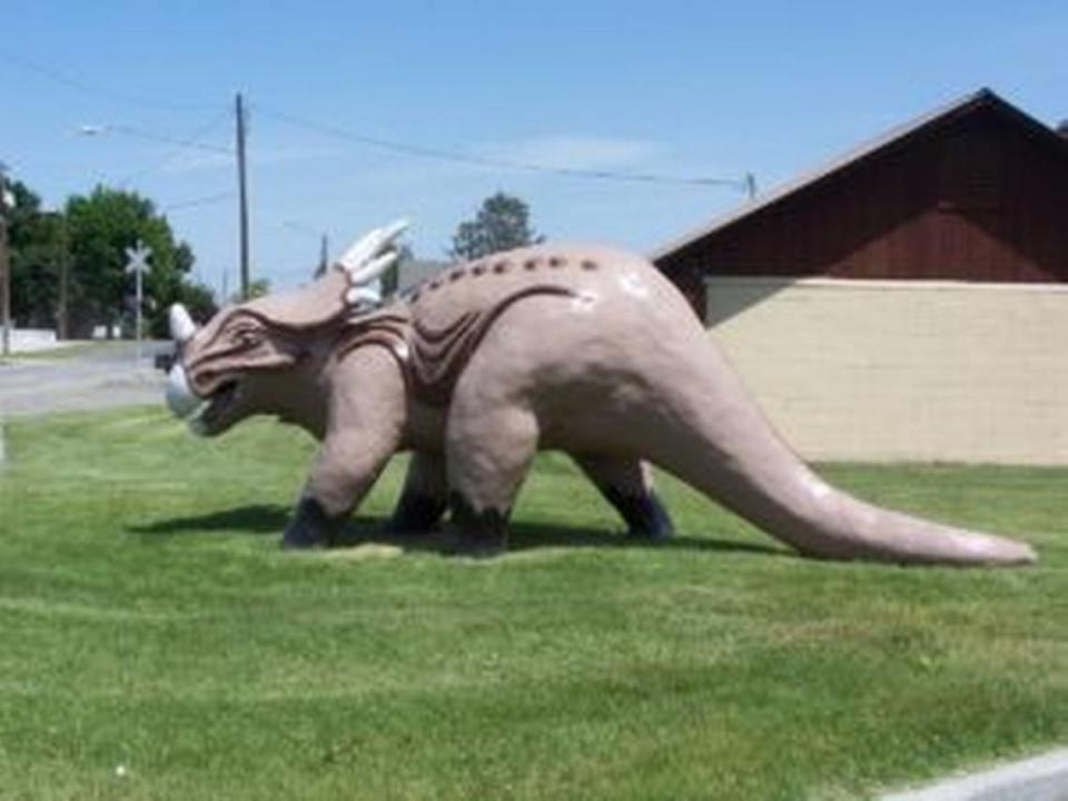Styrocosaurus can be found outside of Granger City Hall. This was a 2004 Dino-N-A-Day addition.