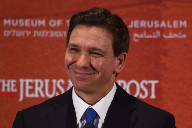 Florida Gov. Ron DeSantis has decried Disney as a "woke" company and sought to punish the media conglomerate by stripping the company of its powers to control development in and around Disney World in Orlando. File Photo by Debbie Hill/UPI