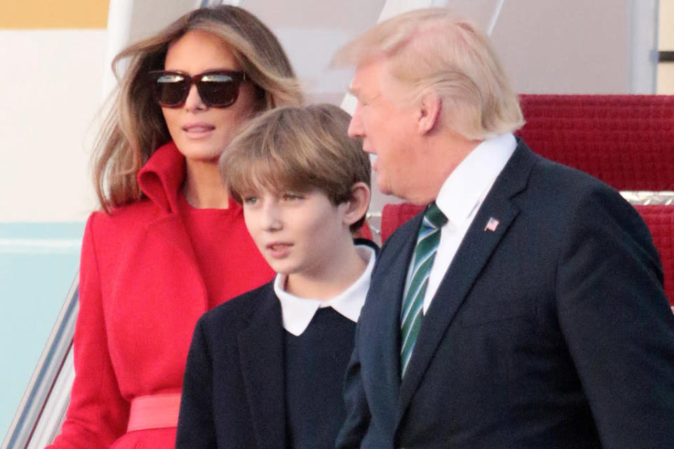 Barron Trump Styles Prep School Uniform With These Custom New Balance