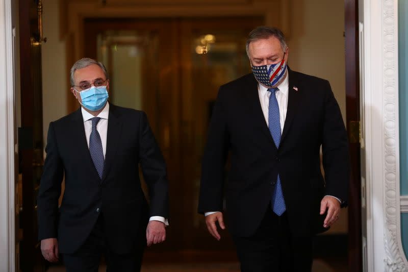 U.S. Secretary of State Pompeo meets with Armenia’s Foreign Minister Mnatsakanyan at the State Department in Washington