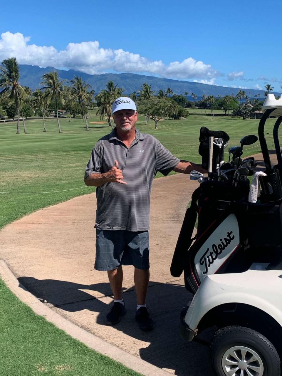 PHOTO: In an undated photo, Joe Schilling, 67, is seen on a golf course in Lahaina, Hawaii. (Courtesy of Bill Schilling)
