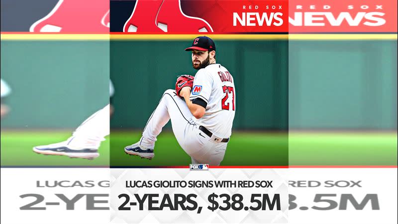 吉歐利托（Lucas Giolito）2年3850萬美金合約加盟紅襪。（圖／翻攝自FOX Sports: MLB推特）