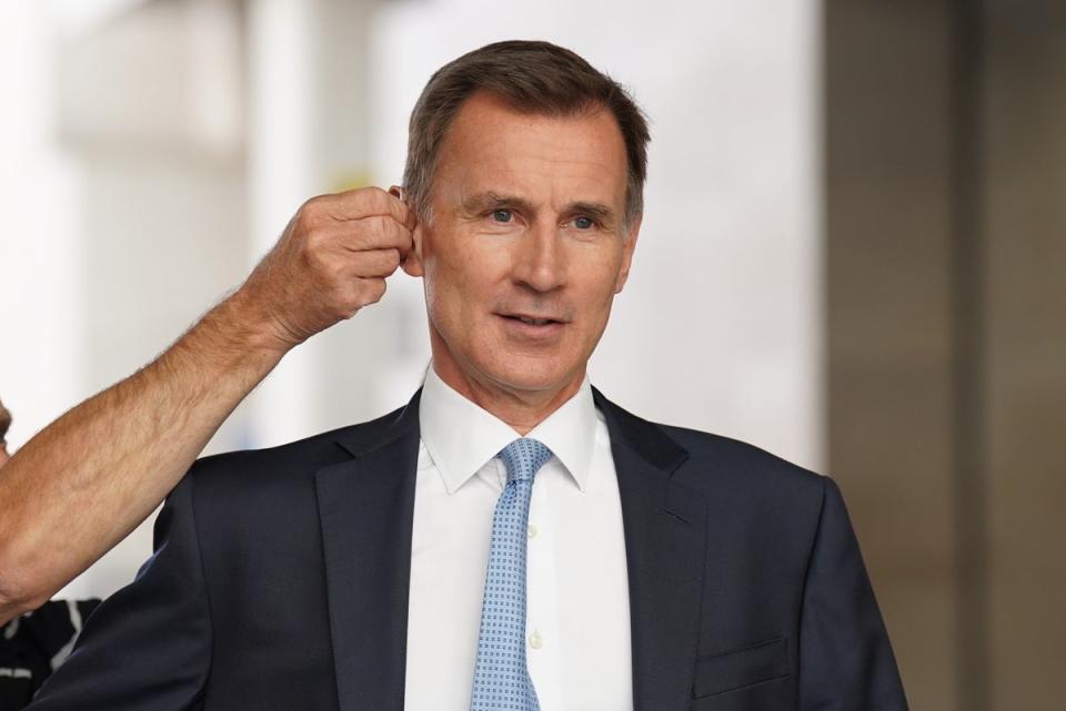 Jeremy Hunt’s strong support for lockdown measures will not have pleased all Tory MPs (PA) (PA Wire)
