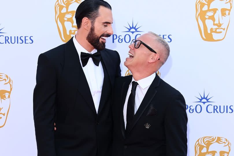 Rylan with Rob Rinder on the red carpet