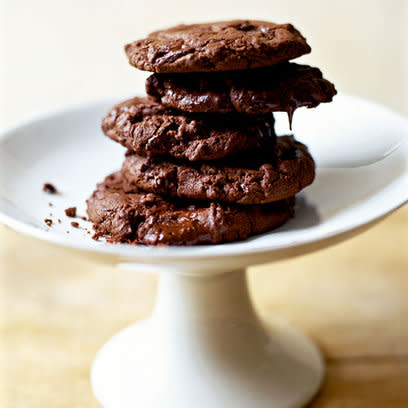 <b>Double chocolate cookies </b><br><br> If you're going to make cookies, they have to be chocolate. These indulgent biscuits are ridiculously simple to make. Serve when just warm, so the chocolate oozes out, or cool them for a firmer finish.<br><br> <a href="http://uk.lifestyle.yahoo.com/double-chocolate-cookies.html" data-ylk="slk:See the full recipe here;elm:context_link;itc:0;sec:content-canvas;outcm:mb_qualified_link;_E:mb_qualified_link;ct:story;" class="link  yahoo-link"><b>See the full recipe here</b></a>