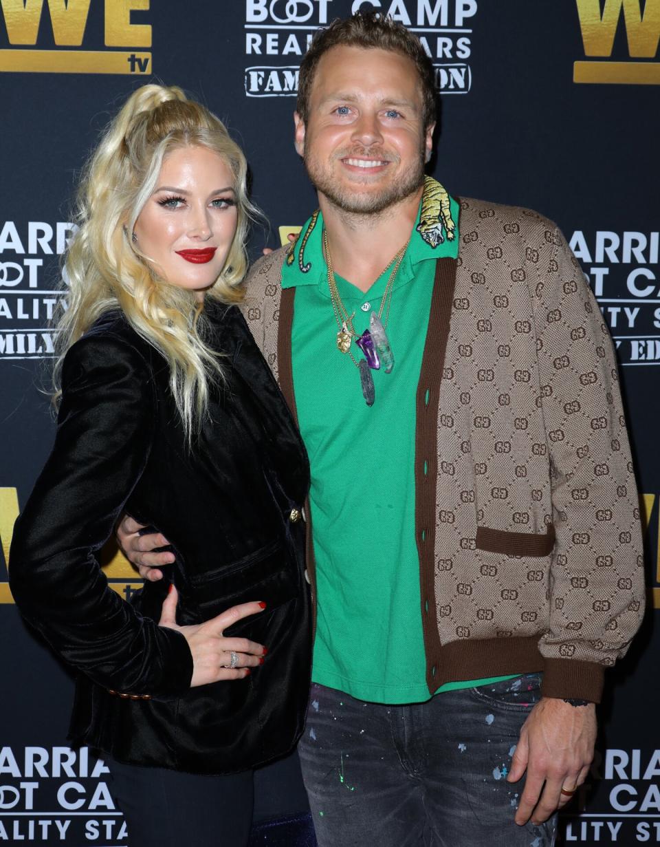 Heidi Montag and Spencer Pratt attend WE tv celebrates the premiere of 'Marriage Boot Camp'