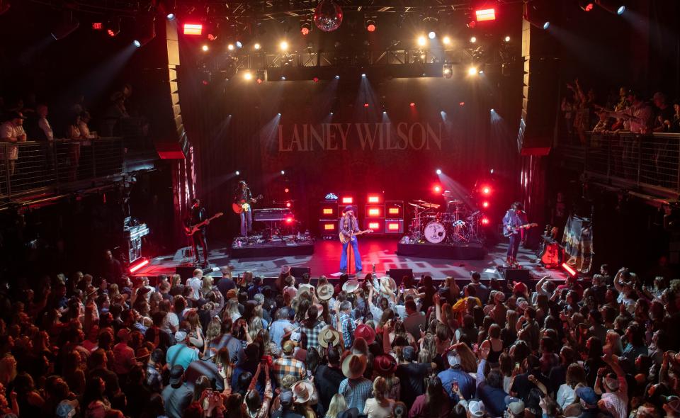 Lainey Wilson performs at Brooklyn Bowl in Nashville , Tenn., Thursday, March 16, 2023.