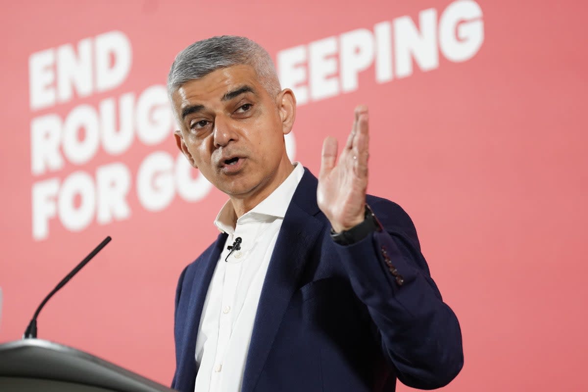 London mayor Sadiq Khan has set out a ten-point plan to tackle violence against women and girls (PA Wire)