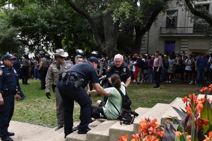 Palestine protest at University of Texas at Austin (KXAN viewer photo)