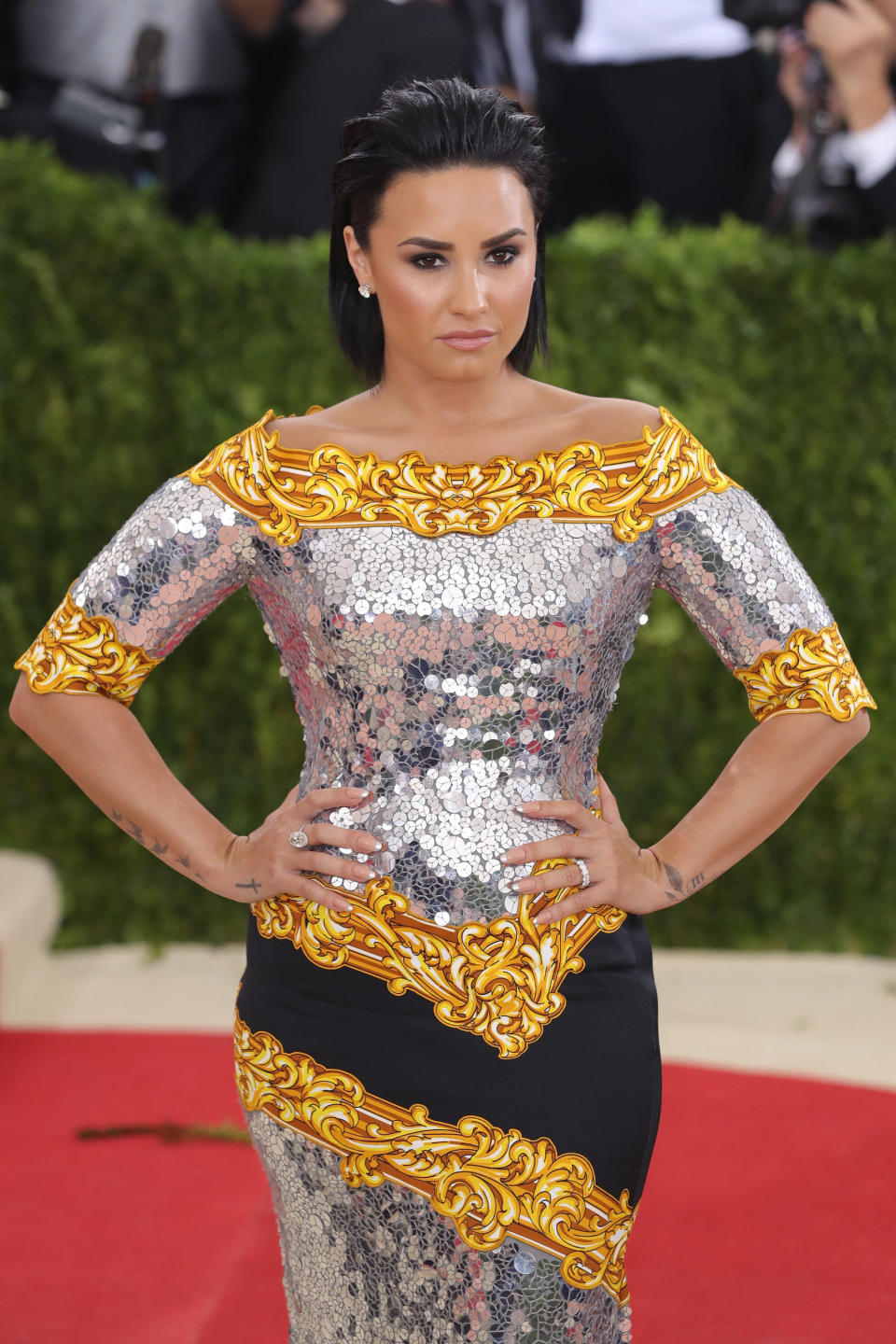 Demi Lovato attends the 2016 'Manus x Machina: Fashion In An Age Of Technology' Costume Institute Gala in New York City.