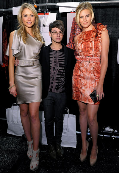 Katrina Bowden, Christian Siriano and Maggie Grace