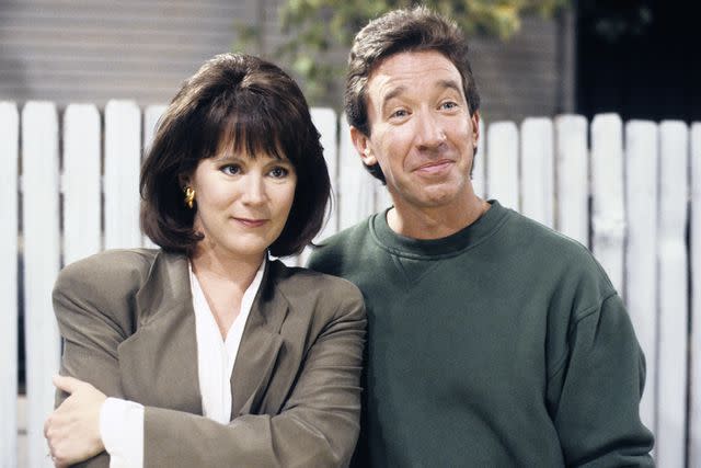 <p>ABC Photo Archives/Disney General Entertainment Content via Getty Images</p> Patricia Richardson and Tim Allen in the pilot episode of 'Home Improvement' (1991)