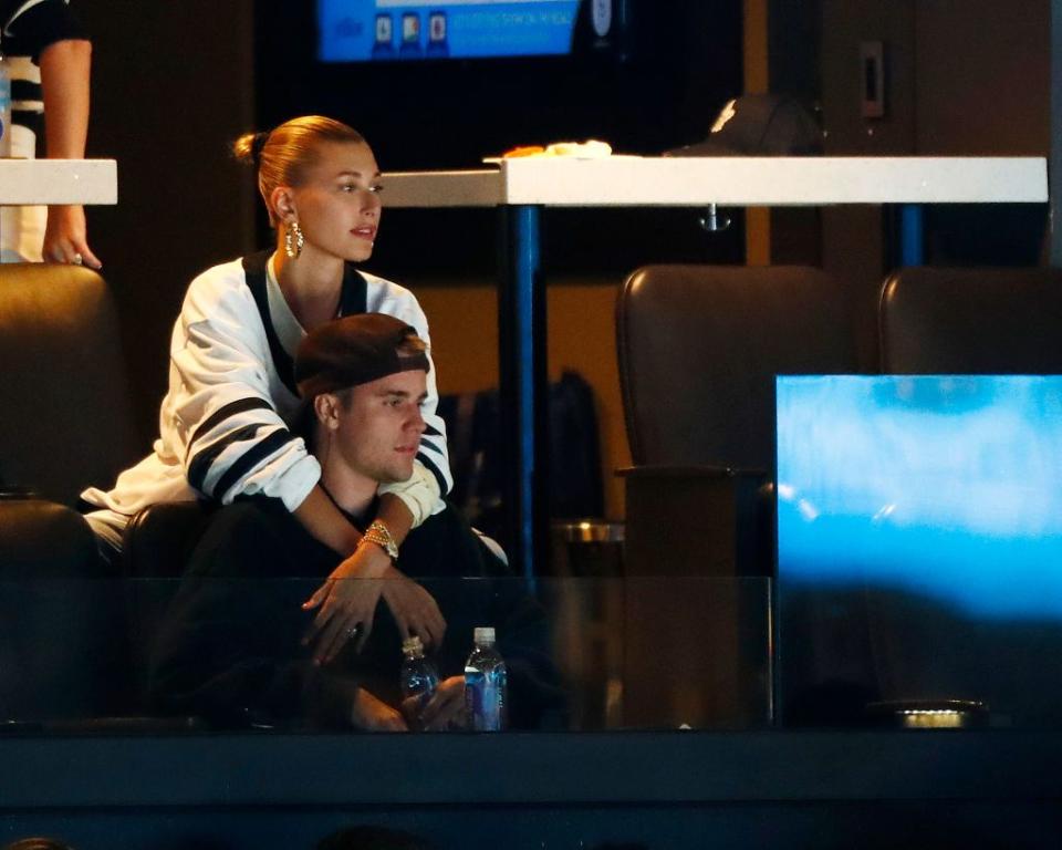 <p>The couple were pictured watching an ice hockey game the between Boston Bruins and the Toronto Maple Leafs in Boston.</p>