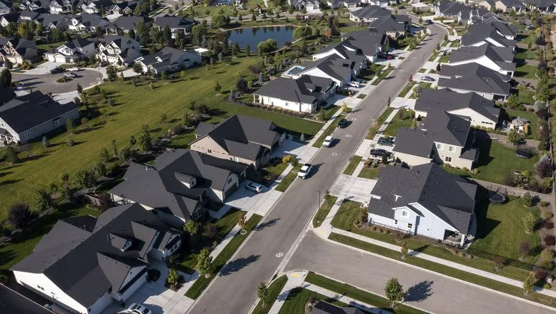 New homes in Eagle, Idaho, are pictured on Sept. 23, 2022.