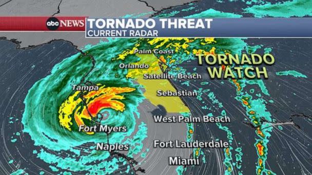 PHOTO: Hurricane Ian tornado threat (ABC News)