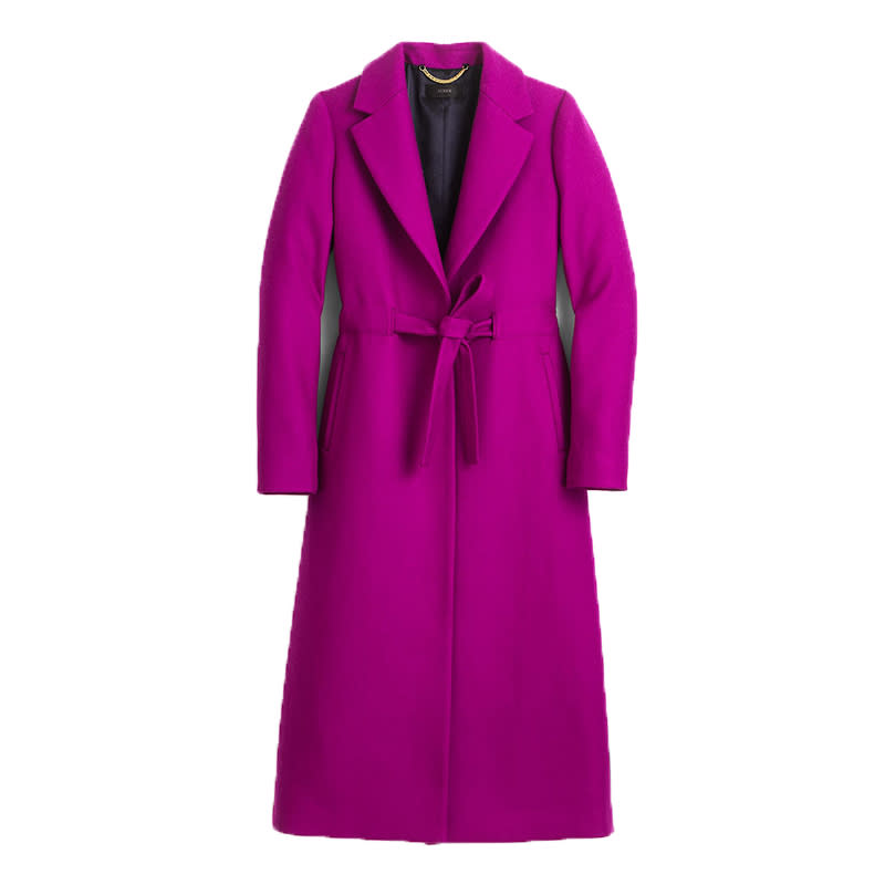 <a rel="nofollow noopener" href="http://rstyle.me/n/ctb2ddchdw" target="_blank" data-ylk="slk:Tie-Waist Topcoat in Double-Serge Wool, J.Crew, $378;elm:context_link;itc:0;sec:content-canvas" class="link ">Tie-Waist Topcoat in Double-Serge Wool, J.Crew, $378</a><p> <strong>Related Articles</strong> <ul> <li><a rel="nofollow noopener" href="http://thezoereport.com/fashion/style-tips/box-of-style-ways-to-wear-cape-trend/?utm_source=yahoo&utm_medium=syndication" target="_blank" data-ylk="slk:The Key Styling Piece Your Wardrobe Needs;elm:context_link;itc:0;sec:content-canvas" class="link ">The Key Styling Piece Your Wardrobe Needs</a></li><li><a rel="nofollow noopener" href="http://thezoereport.com/living/wellness/20-easy-things-can-improve-life/?utm_source=yahoo&utm_medium=syndication" target="_blank" data-ylk="slk:20 Easy Things You Can Do to Improve Your Life;elm:context_link;itc:0;sec:content-canvas" class="link ">20 Easy Things You Can Do to Improve Your Life</a></li><li><a rel="nofollow noopener" href="http://thezoereport.com/fashion/celebrity-style/kaia-gerber-80s-glam-look/?utm_source=yahoo&utm_medium=syndication" target="_blank" data-ylk="slk:Kaia Gerber Stepped Out In ‘80s-Inspired Glam And We're Obsessed;elm:context_link;itc:0;sec:content-canvas" class="link ">Kaia Gerber Stepped Out In ‘80s-Inspired Glam And We're Obsessed</a></li> </ul> </p>