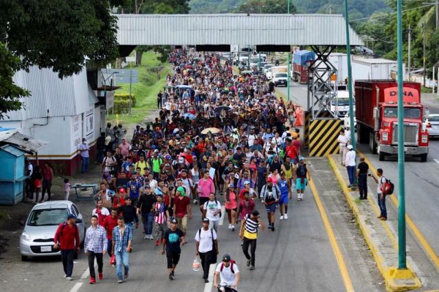 Caravana de migrantes sale del sur de M xico a EEUU d as