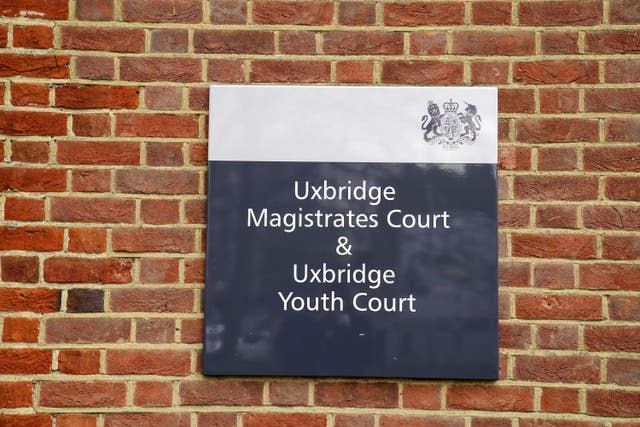 Uxbridge Magistrates'Court, west London (Steve Parsons/PA)