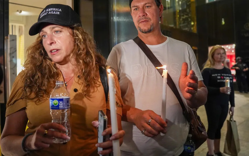 Trump supporters gathered at Trump Tower