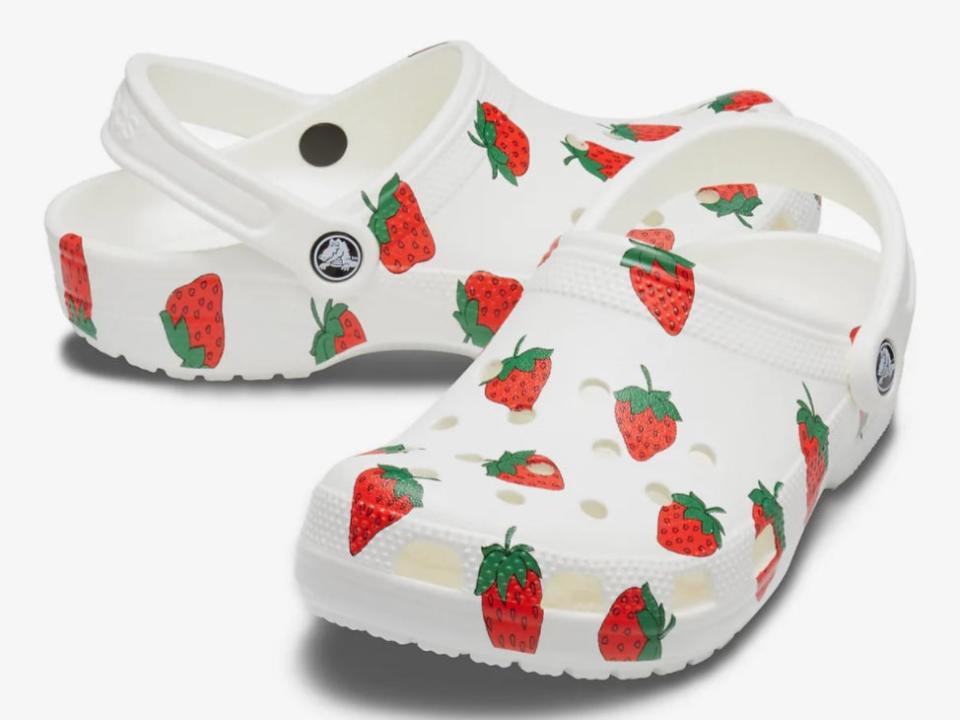 Strawberry Crocs, a favourite of influencers all over social media (Crocs)