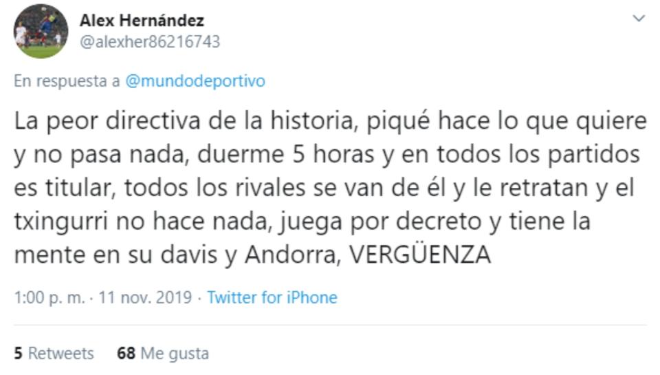 Los culés estallan contra Piqué después de que reconozca que solo duerme cuatro o cinco horas al día