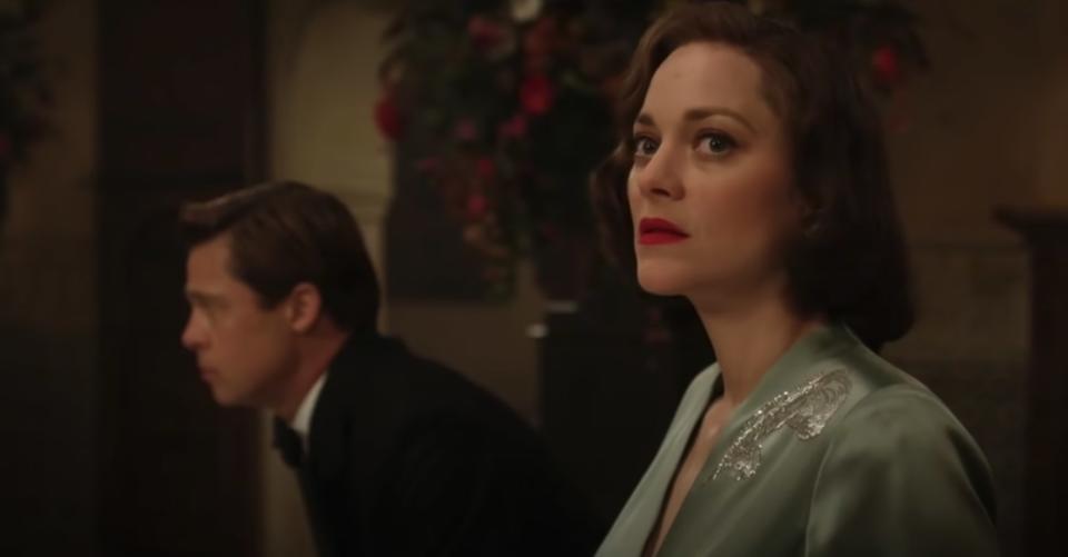 Brad Pitt and Marion Cotillard in "Allied"