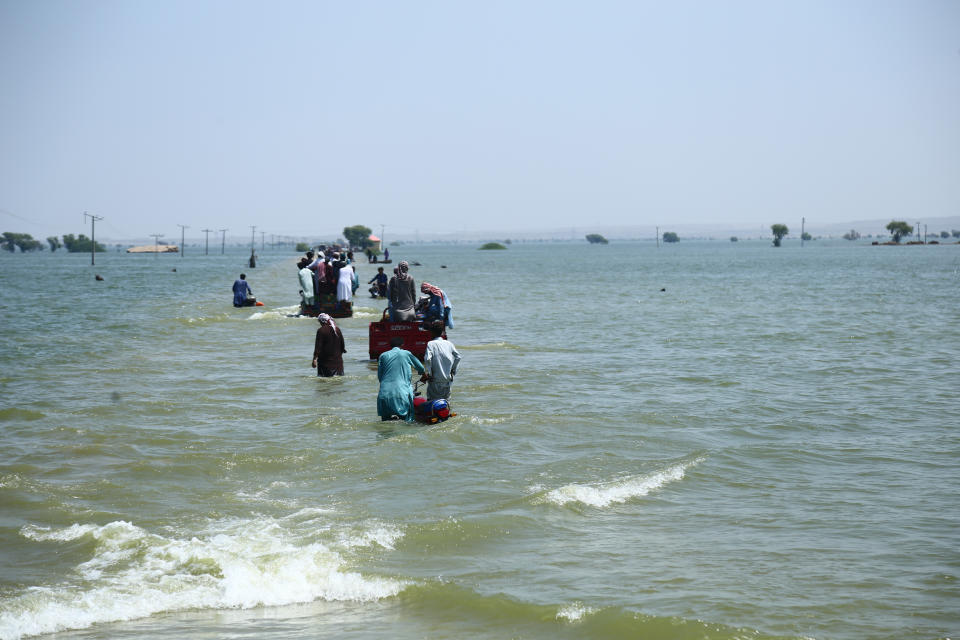 Flood victims in Sehwan