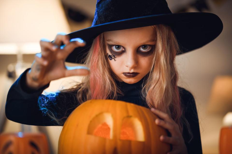 portrait of little witch halloween