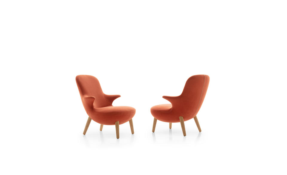 Milan Design Week B&B Italia Omoi armchairs in orange