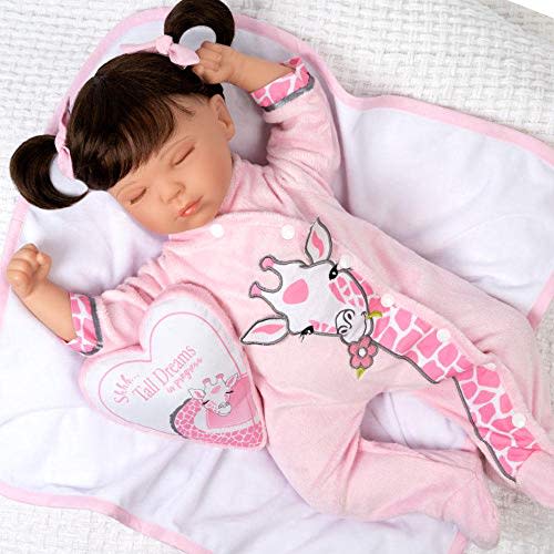 Paradise Galleries Reborn Toddler Doll with Heartbeat- Sleeping Tall Dreams, 20 inches, SoftTouch Vinyl, Weighted Body, 5-Piece Reborn Doll Set (Amazon / Amazon)