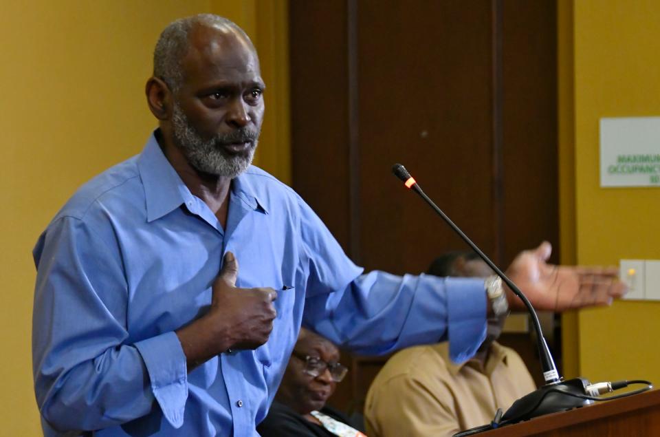 Crosley Green speaks at a Feb. 27 press conference at the Holiday Inn in Titusville after it was announced that the U.S. Supreme Court will not hear his case. Green has spent 32 years behind bars and has fought for his innocence since being convicted of a murder in 1989.