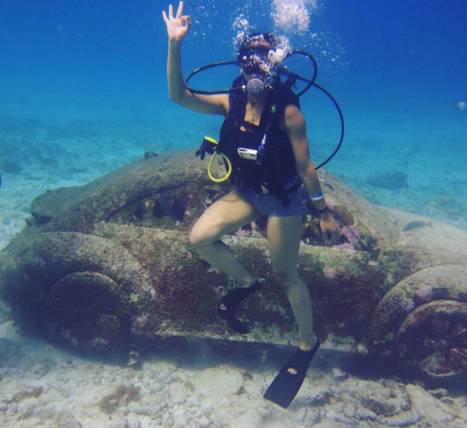 Começamos nossa viagem debaixo d’água, pois para visitar as esculturas do Museu Subaquático de Arte (em Cancún, México) é preciso mergulhar. (Foto: Instagram / @instabam2).