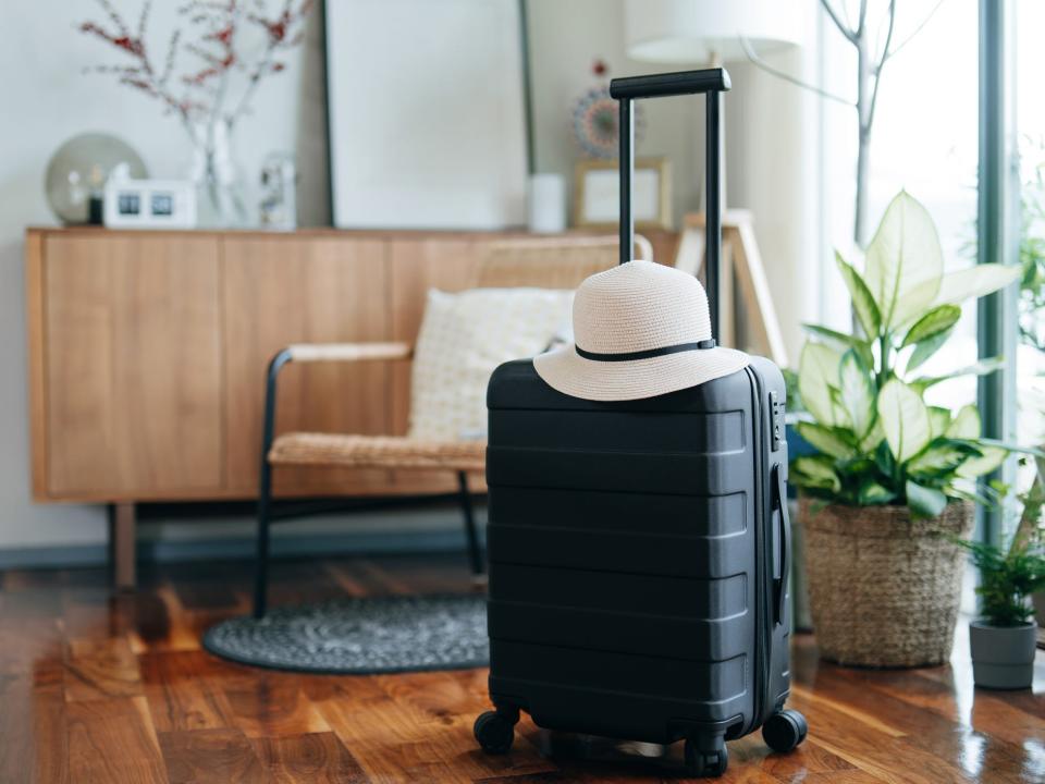 Suitcase in an Airbnb
