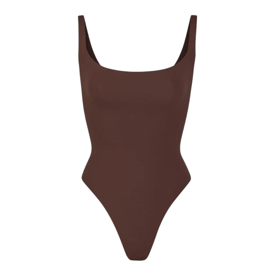 Cocoa Bodysuit on white background