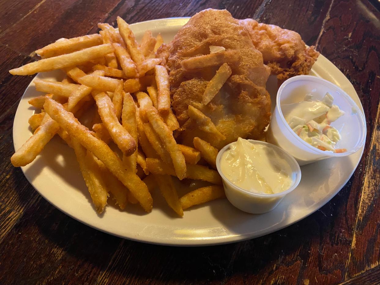 This is the fish and chips dinner at Kate O'Connor's Irish Pub in New Carlisle.